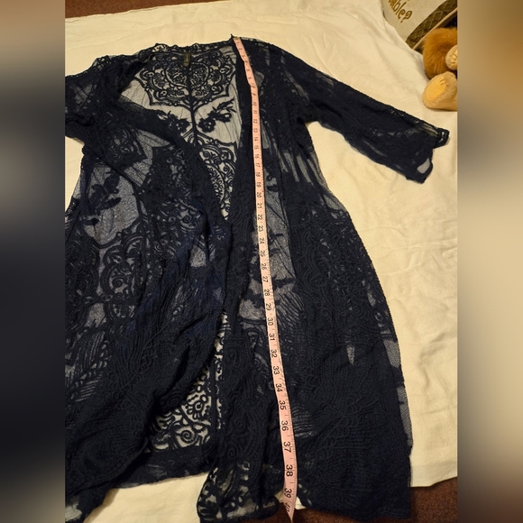 Lane Bryant Duster Kimono Cardigan Navy Blue Size 18/20 Navy Blue - Picture 4 of 6